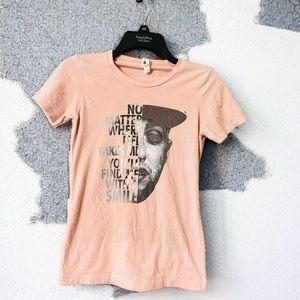 Mac Miller Graphic Tee | Pale Pink T-Shirt | Size S |